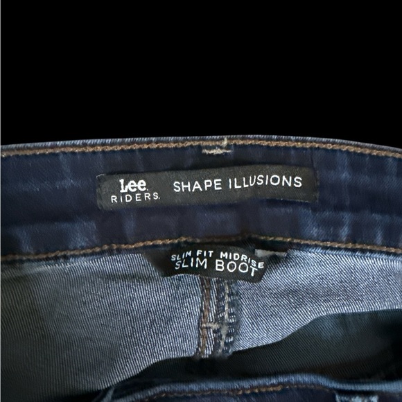 Lee Blue Flare Wide Leg Jeans - Picture 2 of 5